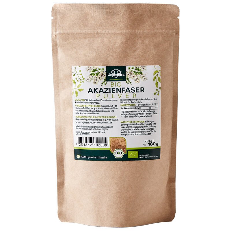 Bio Akazienfaser Pulver von Unimedica - 180 g