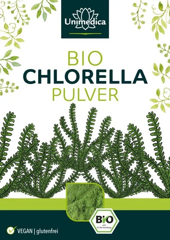 Chlorella Pulver Bio - laborgeprüft und naturrein 250g - Nahrungsergänzung Unimedica Kornkammer Natur