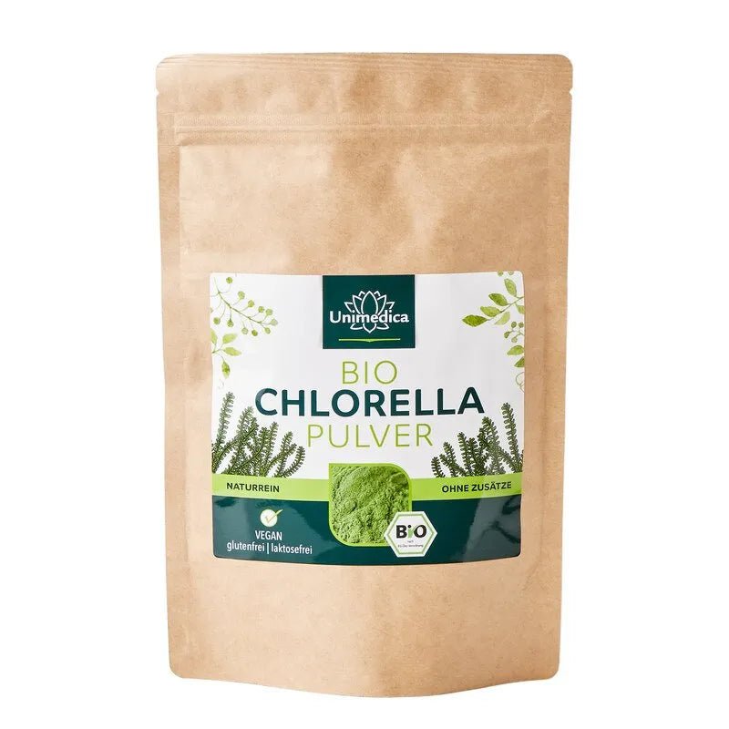Chlorella Pulver Bio - laborgeprüft und naturrein 250g - Nahrungsergänzung Unimedica Kornkammer Natur