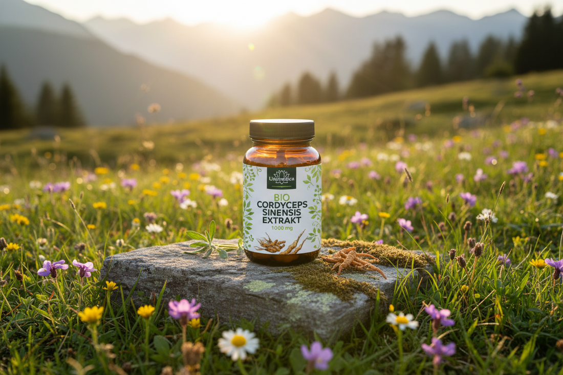 Bio Cordyceps - 1000 mg pro Tagesdosis (2 Kapseln) - mit 30 % Polysacchariden 90 Kapseln Natur Vitalpilz
