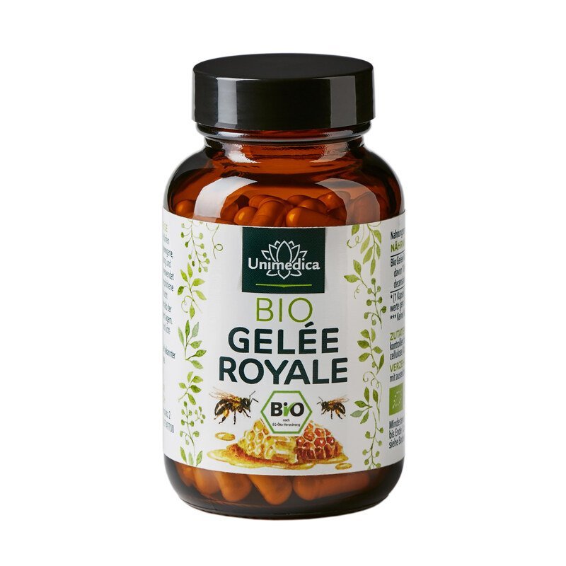 Bio Gelée Royale - 250 mg pro Kapsel - 120 Kapseln - NahrungsergänzungUnimedica Kornkammer Natur