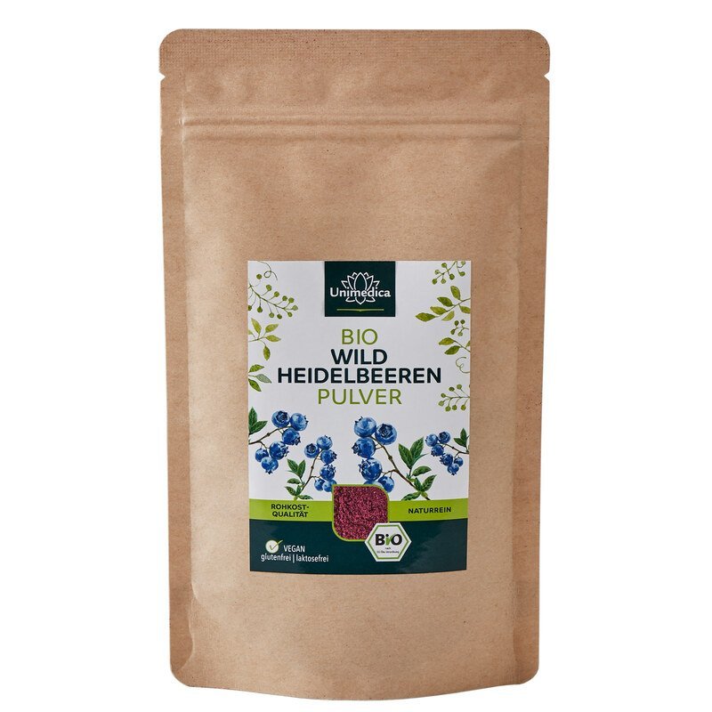 Bio Wild Heidelbeeren Pulver - 100 g - NahrungsergänzungUnimedica Kornkammer Natur