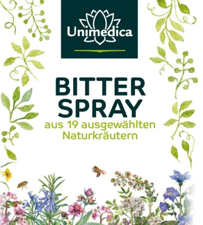 Bitterspray - aus 19 ausgewählten Naturkräutern - 50 ml - Nahrungsergänzung Unimedica Kornkammer Natur