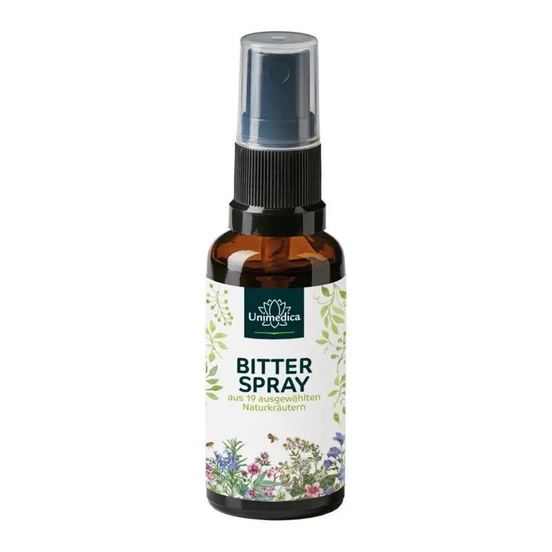 Bitterspray - aus 19 ausgewählten Naturkräutern - 50 ml - Nahrungsergänzung Unimedica Kornkammer Natur