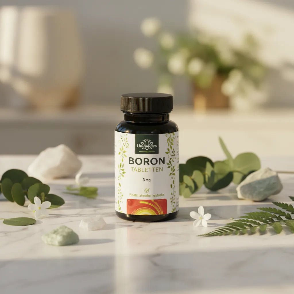 Bor (Borax) - 3 mg pro Tagesdosis (1 Tablette) - 365 Tabletten - Nahrungsergänzung Unimedica Kornkammer Natur