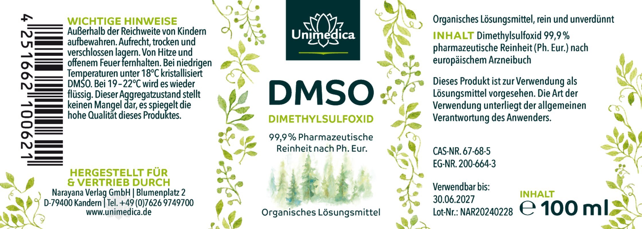 DMSO 99,9 % - Haushalt - Unimedica - Kornkammer Natur