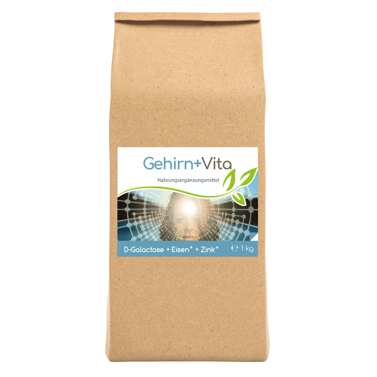 Gehirn+ Vita Vorratsbeutel (mit D - Galactose, Eisen & Zink) - NahrungsergänzungCellavita Kornkammer Natur
