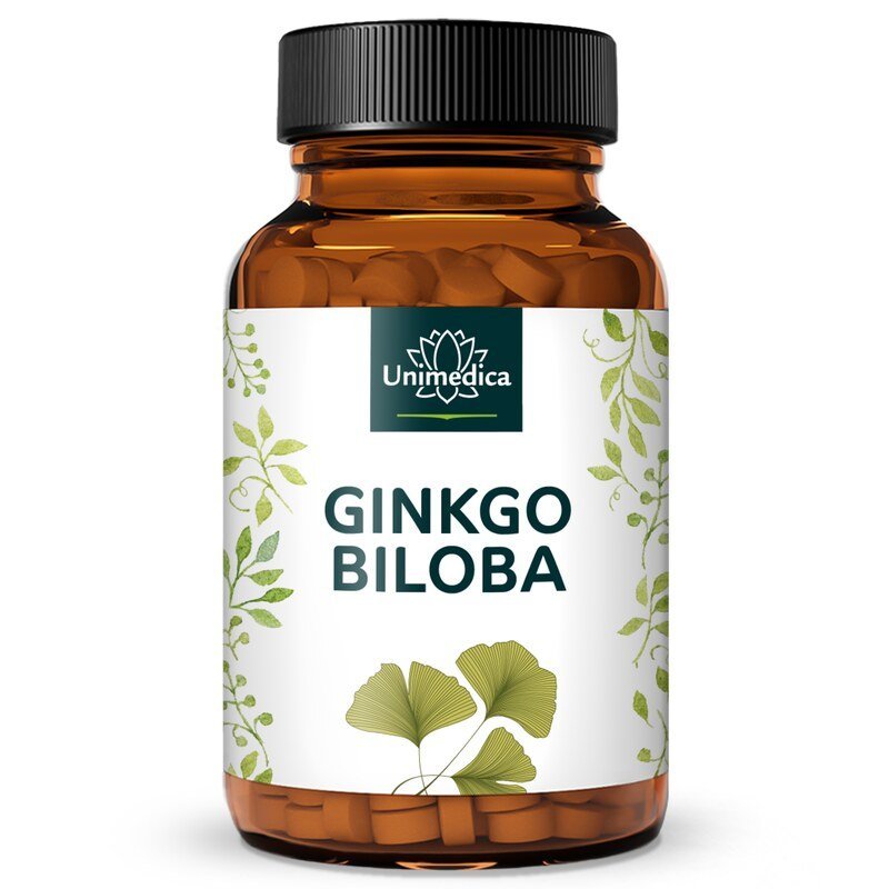 Ginkgo Biloba - 75 mg pro Tagesdosis - 360 Tabletten - NahrungsergänzungUnimedica Kornkammer Natur