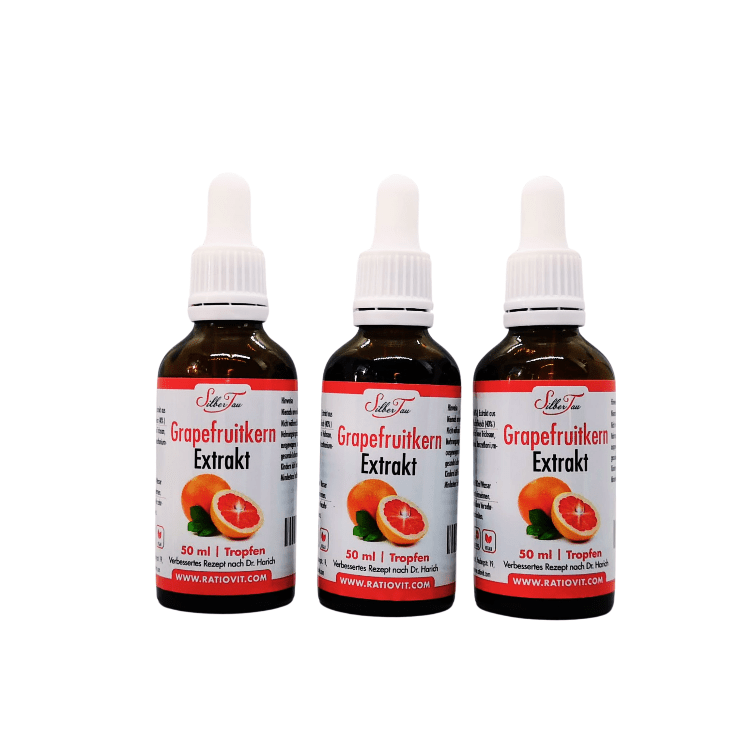 Grapefruitkern Extrakt von Silbertau - Nahrungsergänzung - Silbertau -Kornkammer Natur - 3 x 50ml