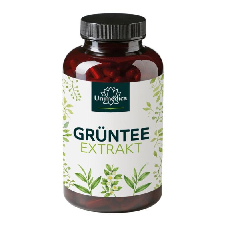 Grüntee Extrakt Sonderpreis MHD 7/26 - hochdosiert 180 Kapseln - NahrungsergänzungUnimedica Kornkammer Natur