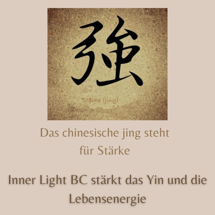 Stärke (jing) Chinesisches Zeichen Organstärkung Herz Niere Leber Körper Yogana Kornkammer Natur