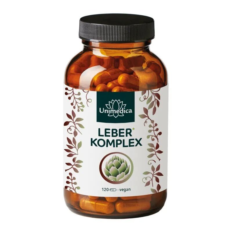 Leber Komplex mit Vitaminen - 120 Kapseln - NahrungsergänzungUnimedica Kornkammer Natur