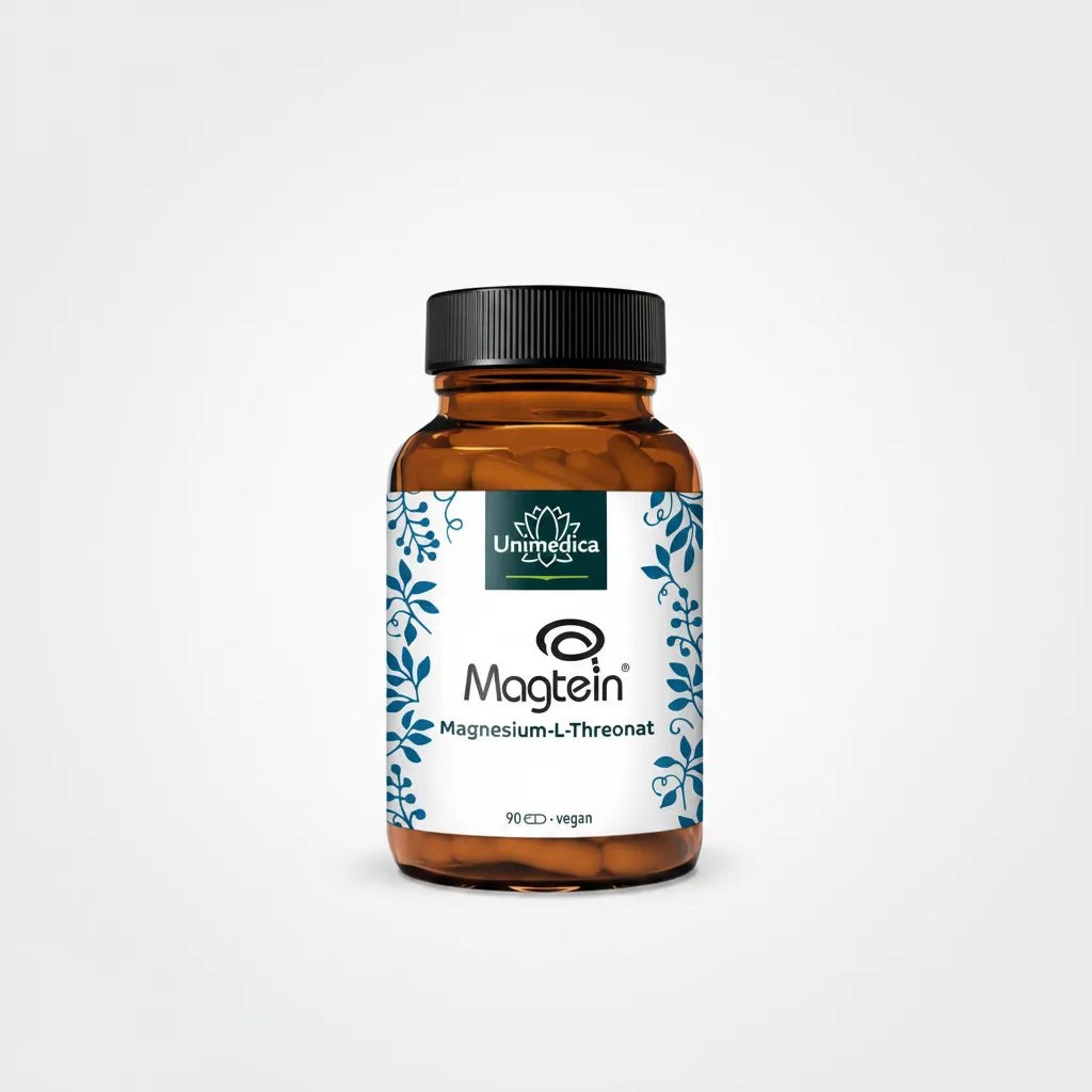 Magnesium L - Threonat - Magtein® - 144 mg Magnesium 90 Kapseln - Nahrungsergänzung Unimedica Kornkammer Natur