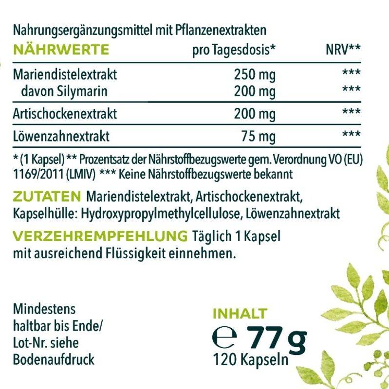 Mariendistel - Komplex mit Artischocke und Löwenzahn - NahrungsergänzungUnimedica Kornkammer Natur