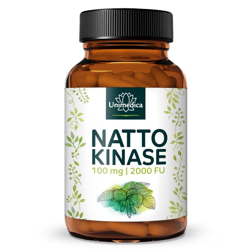 Nattokinase - 100 mg / 2000 FU pro Tagesdosis - Nahrungsergänzung Unimedica Kornkammer Natur