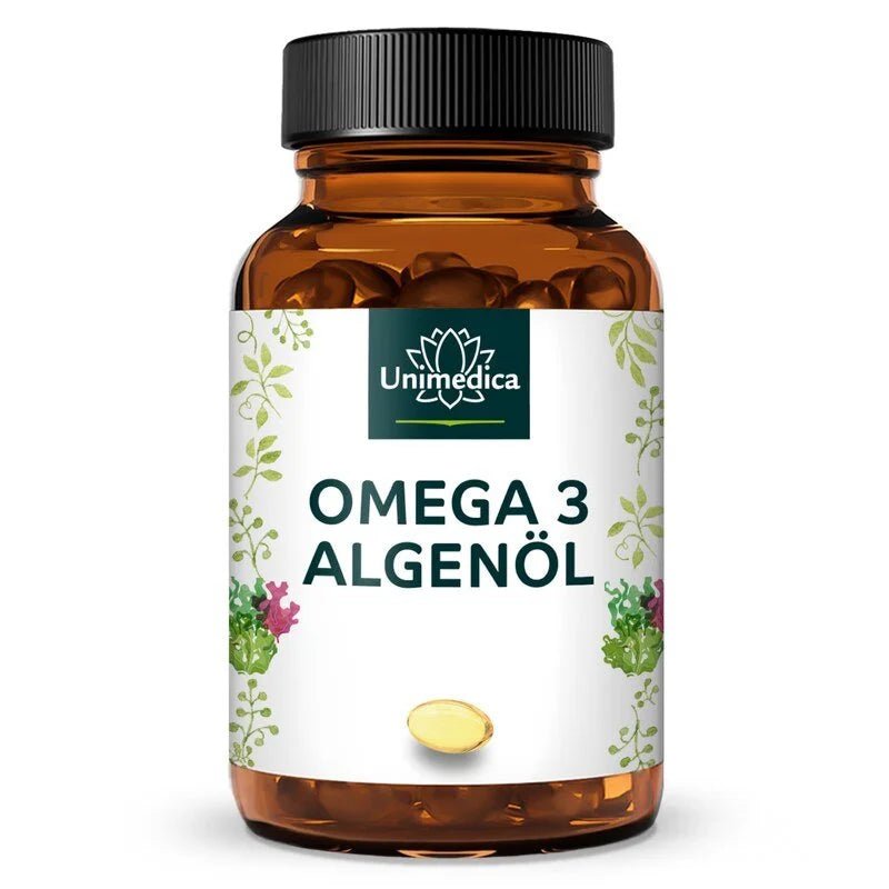 Omega 3 Algenöl 90 Kapseln - Vegan - Nahrungsergänzung - Unimedica Kornkammer Natur