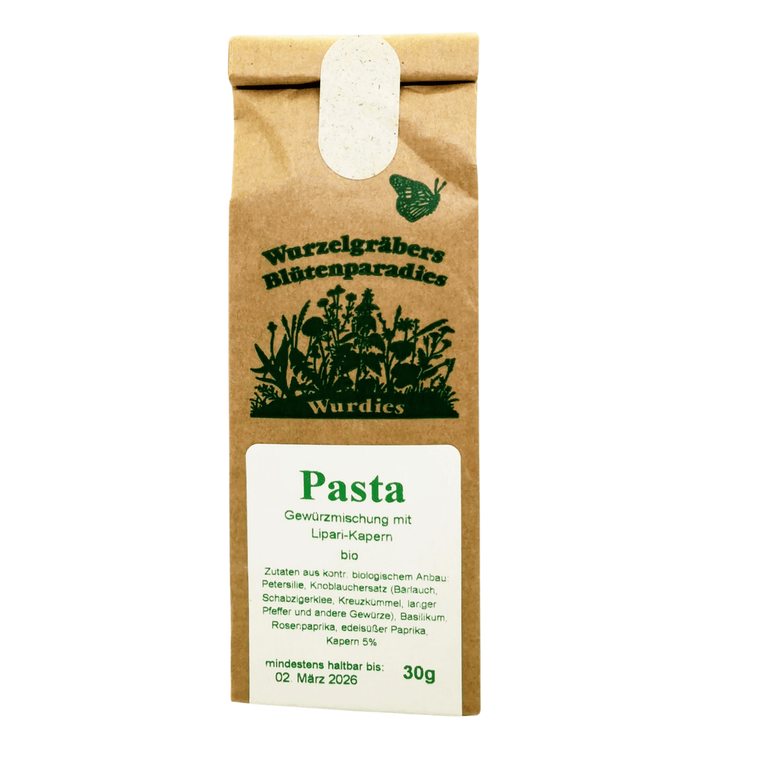 Pasta, Gewürzmischung mit Lipari - Kapern, Bio - GewürzeWurdies Kornkammer Natur