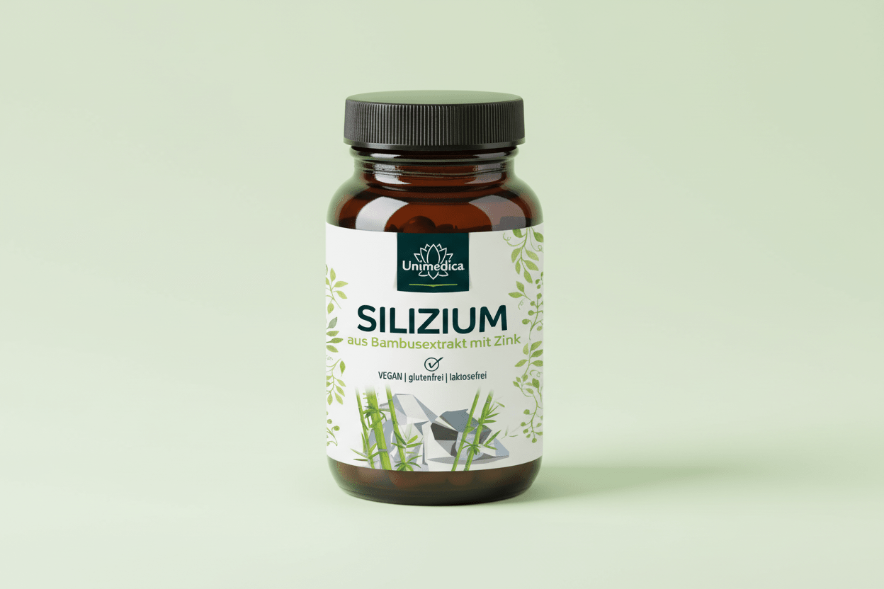 Silizium aus Bambusrxtrakt mit Zink - 250 mg pro Tagesdosis - 60 Kapseln - NahrungsergänzungUnimedica Kornkammer Natur