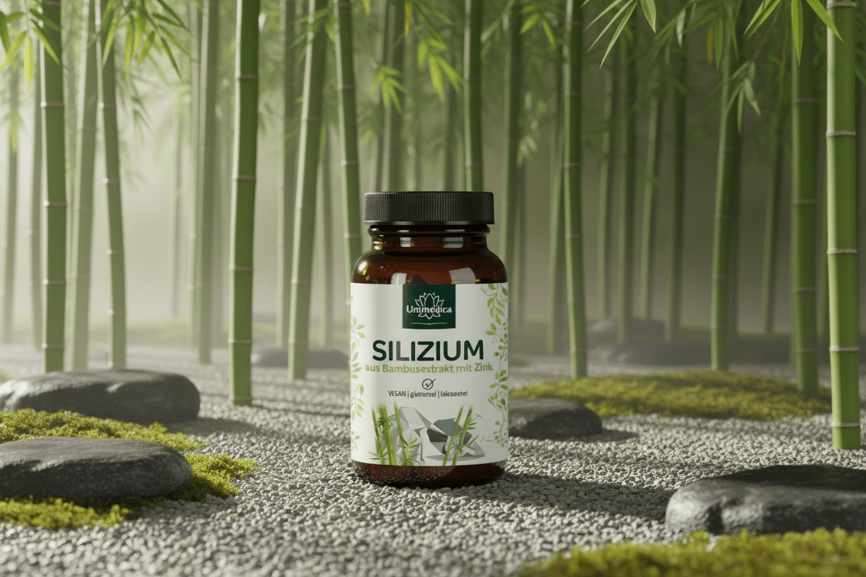 Silizium aus Bambusrxtrakt mit Zink - 250 mg pro Tagesdosis - 60 Kapseln - NahrungsergänzungUnimedica Kornkammer Natur