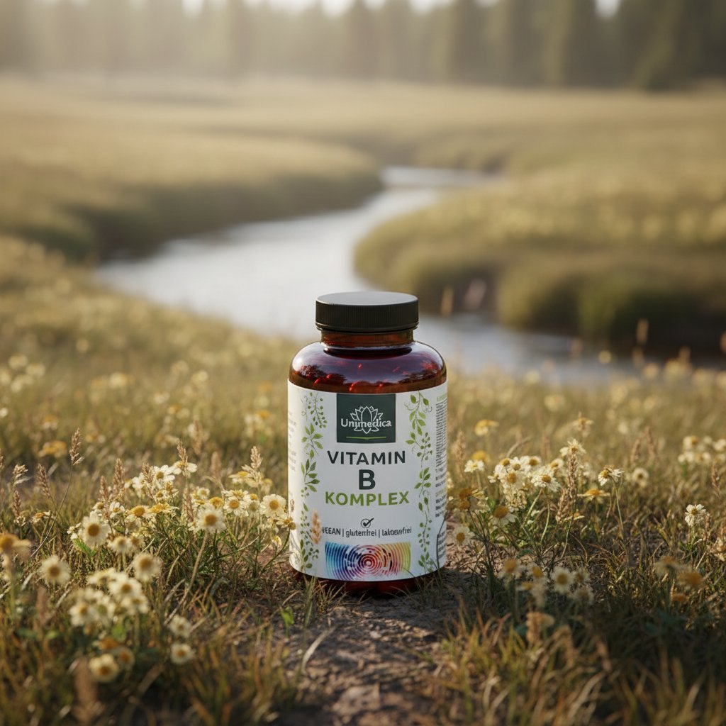 Vitamin B Komplex - hochdosiert - 180 Kapseln - Nahrungsergänzung Unimedica Kornkammer Natur