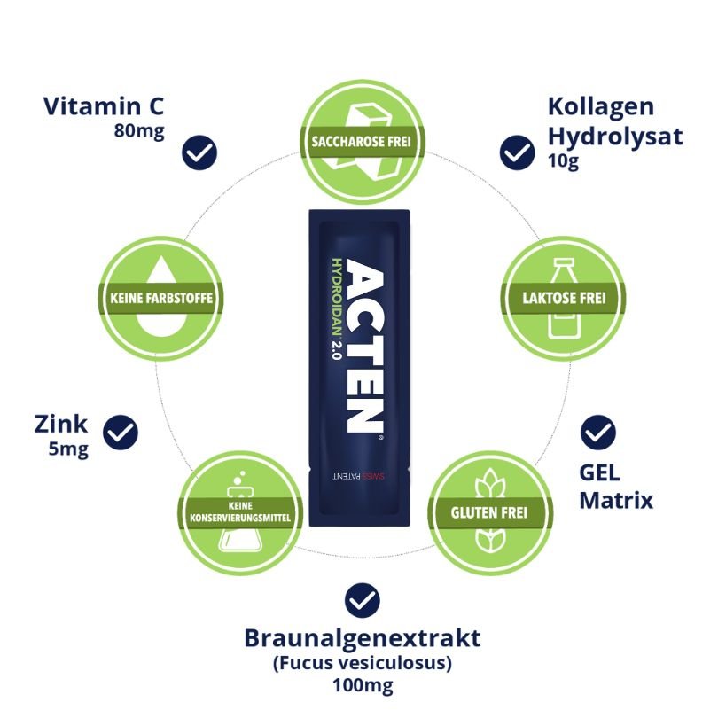 ACTEN Gel - Kollagen - Peptide mit Vitamin C & Zink für Gelenke und Knochen - NahrungsergänzungActen AG Kornkammer Natur