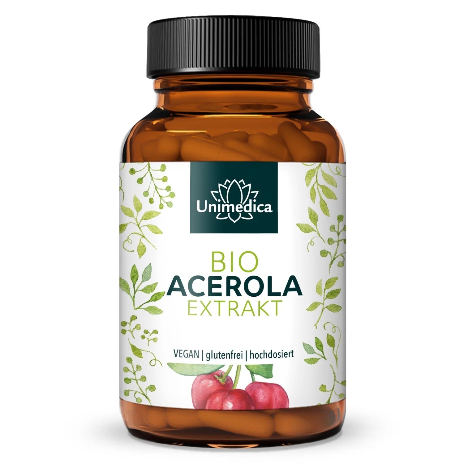 Bio Acerola Extrakt - 180 Kapseln - Nahrungsergänzung - Unimedica Kornkammer Natur