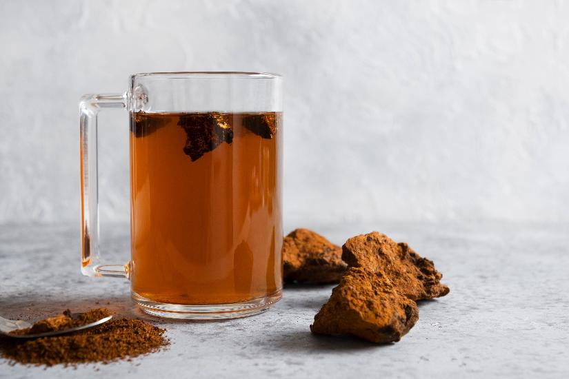 Chaga Pilz Tee in der Kornkammer Natur Original Finnischer Chaga Pilz