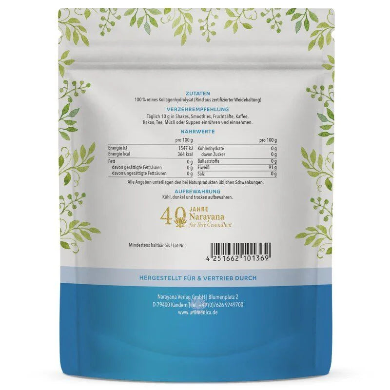 Collagen Pure - Kollagenprotein - aus zertifizierter Haltung - 450 g Pulver - Nahrungsergänzung - Unimedica