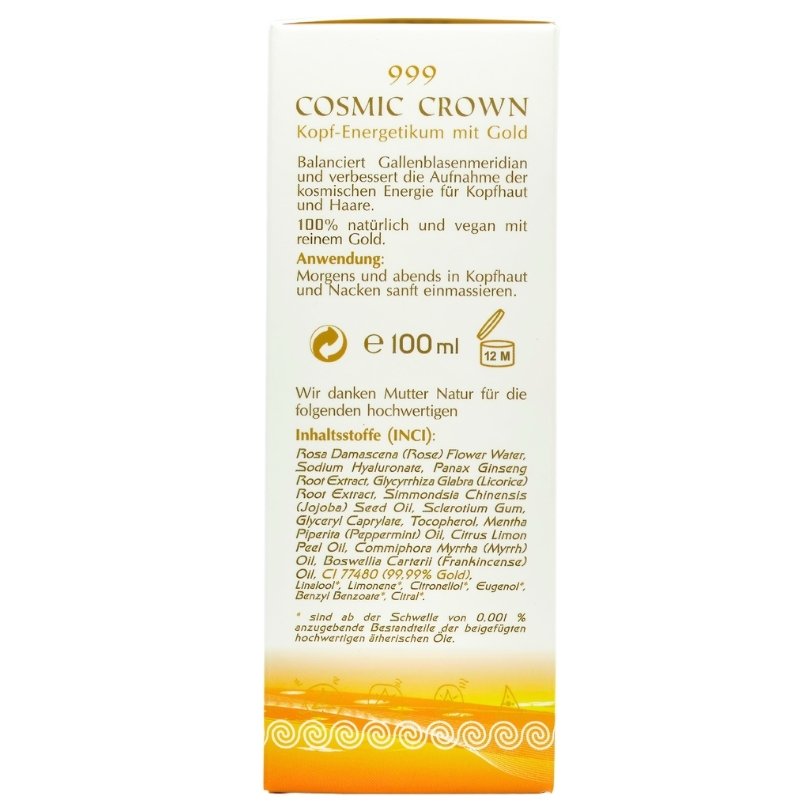 999 Cosmic Crown Yogana inci Niere Kopf Haare Shampoo Spülung Aura Kornkammer Natur
