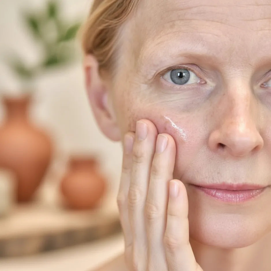Yogana 999 Face Dream Goldserum Anwendung - natürliche Anti-Aging Gesichtspflege Frau Anwendung