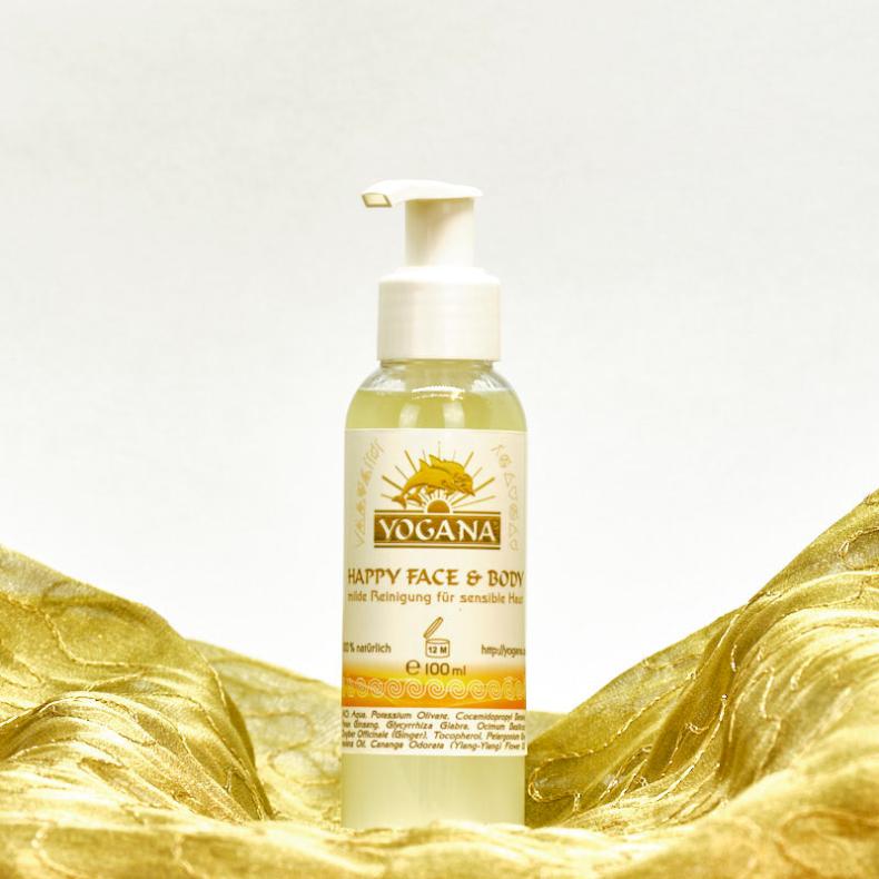 happy face and body wasch gel waschgel natur fuer gesicht und koerper yogana 100ml kornkammer natur