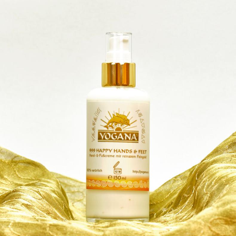 999 Happy Hands & Feet - Hand - & Fußcreme mit 999 Feingold - Yogana - CremeYogana Kornkammer Natur