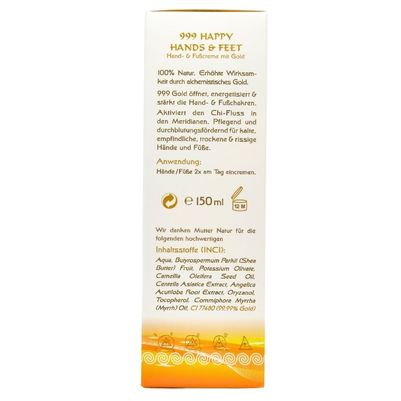 999 Happy Hands & Feet - Hand - & Fußcreme mit 999 Feingold - Yogana - CremeYogana Kornkammer Natur