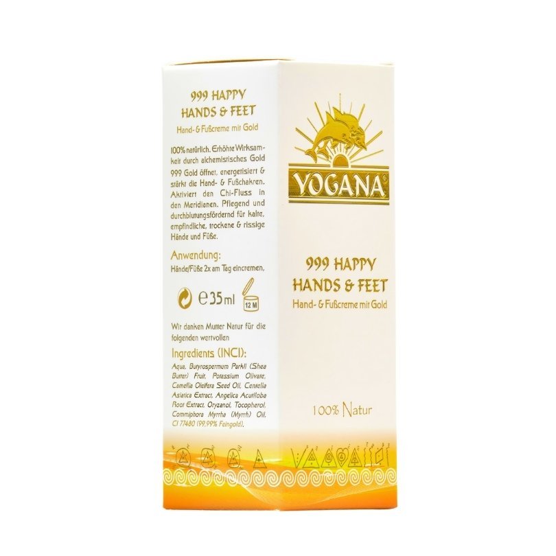 999 Happy Hands & Feet - Hand - & Fußcreme mit 999 Feingold - Yogana - CremeYogana Kornkammer Natur