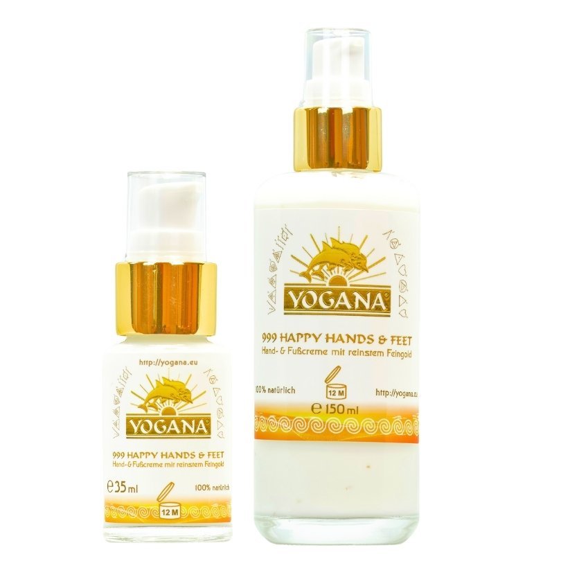 999 Happy Hands & Feet - Hand - & Fußcreme mit 999 Feingold - Yogana - Creme - Yogana Kornkammer Natur