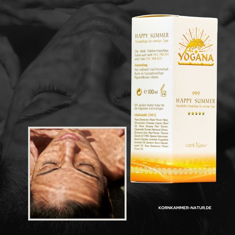 Yogana Happy Summer - 100ml inci Hautpflege für sonnige Tage Kornkammer Natur