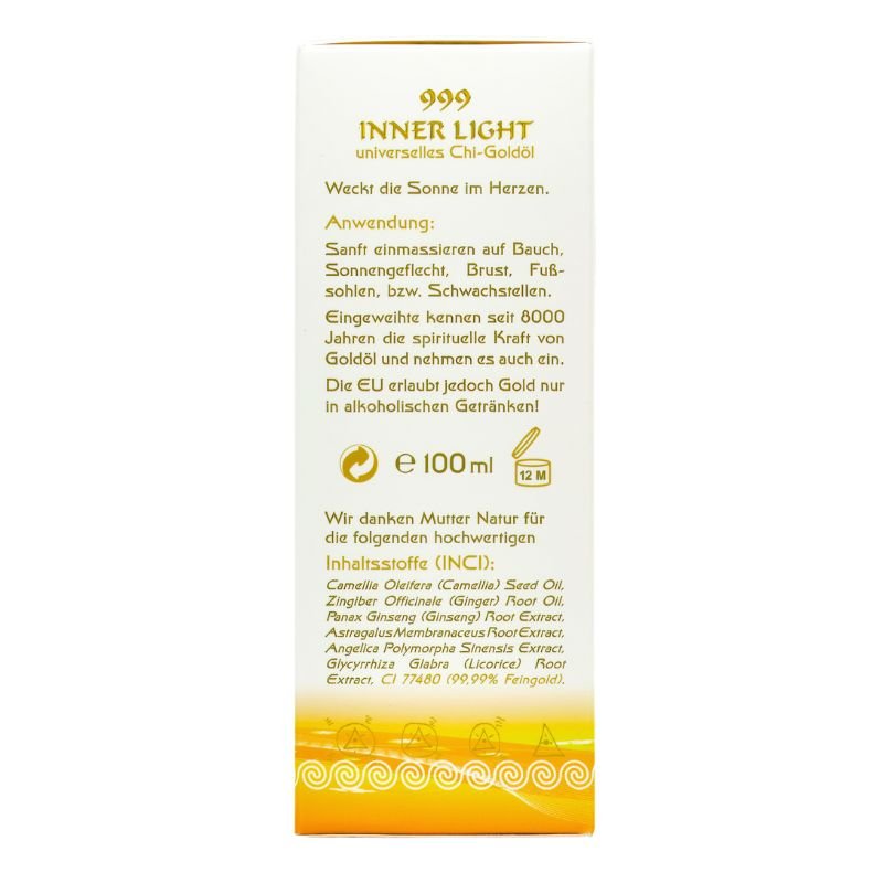 999 Inner Light LD Lunge Dickdarm Goldöl - Körperöl/lotion Yogana Kornkammer Natur