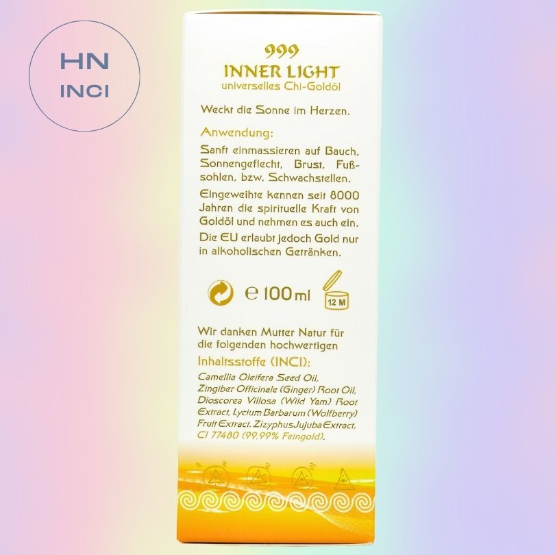 999 Inner Light HN Herz Niere Goldöl - Körperöl/lotionYogana Kornkammer Natur