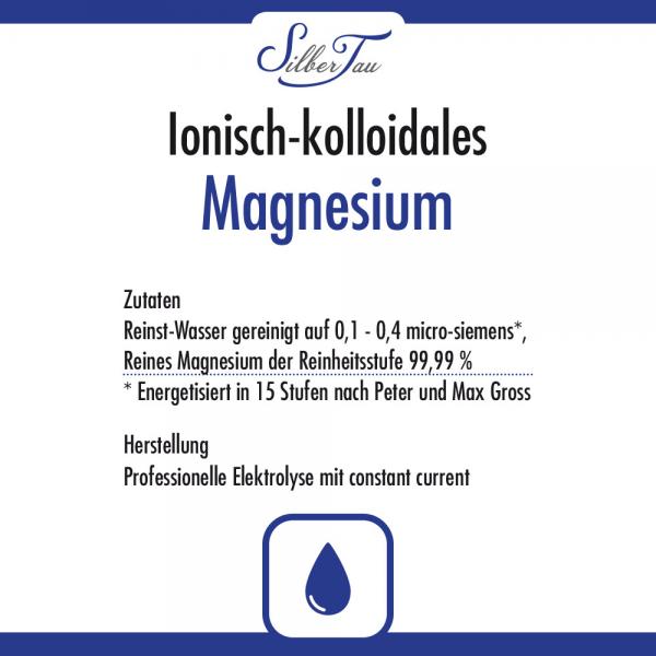 Ionisch-kolloidales Magnesium, Etikett
