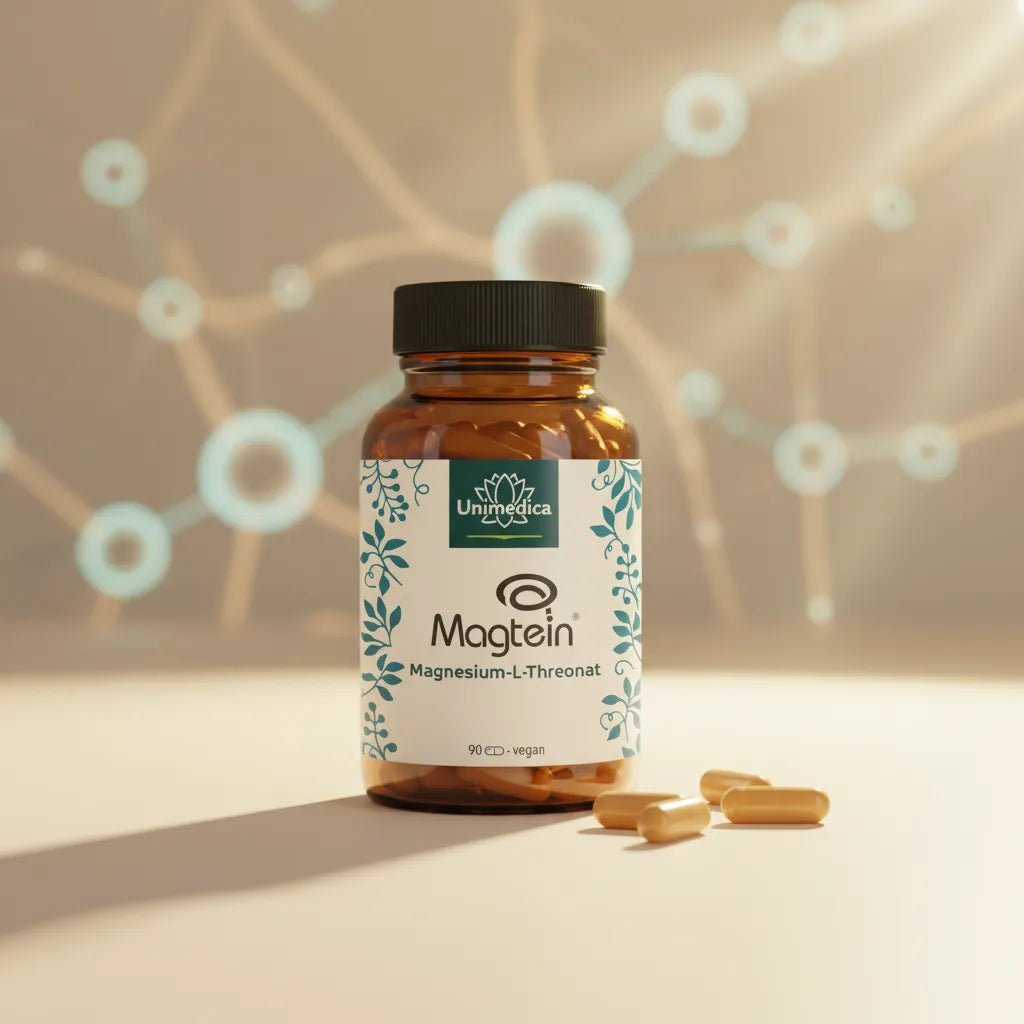 Magnesium L - Threonat - Magtein® - 144 mg Magnesium pro Tagesdosis (3 Kapseln) - 90 Kapseln - Nahrungsergänzung Unimedica - Kornkammer