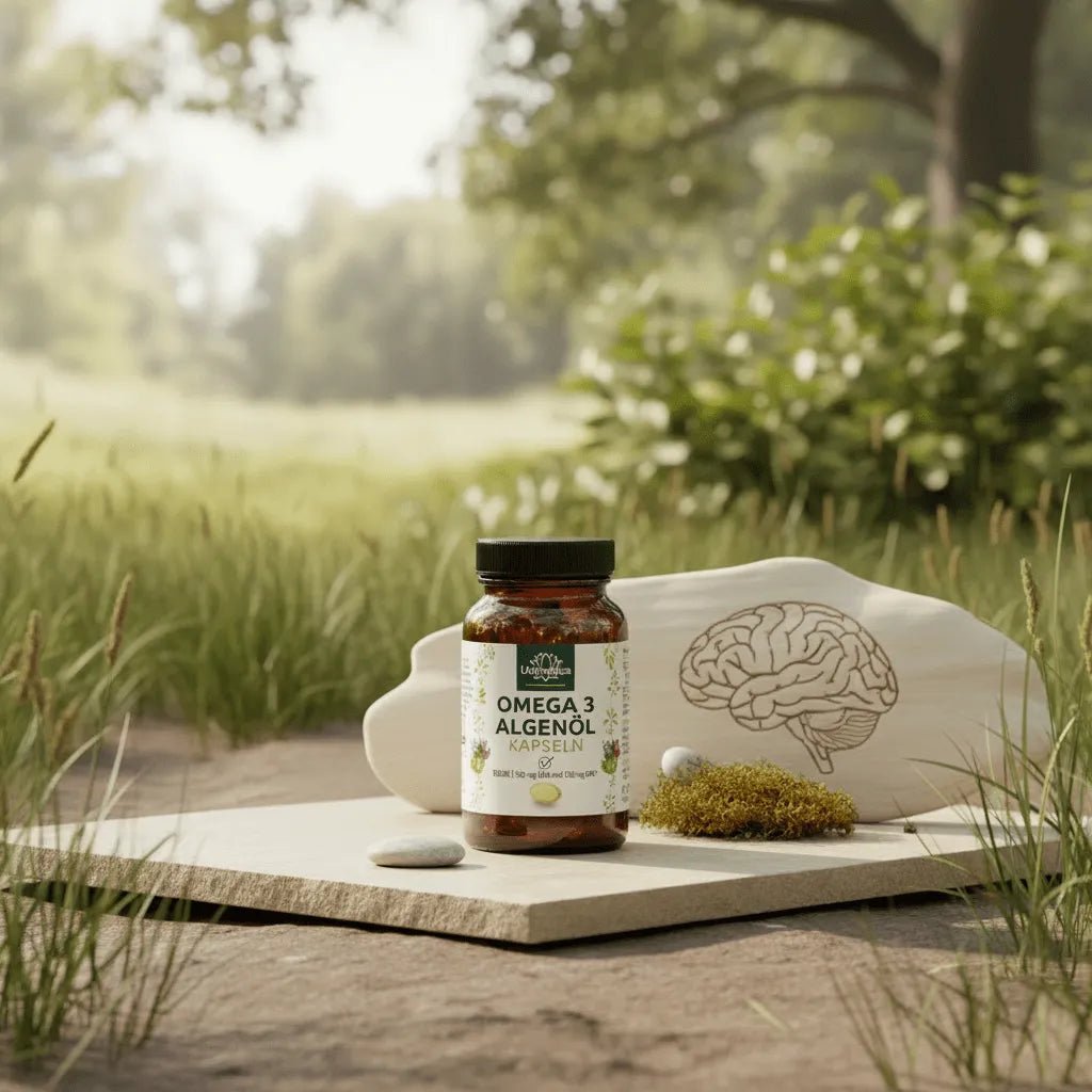 Omega 3 Algenöl 90 Kapseln - Vegan - Nahrungsergänzung - Unimedica Kornkammer Natur - Natur
