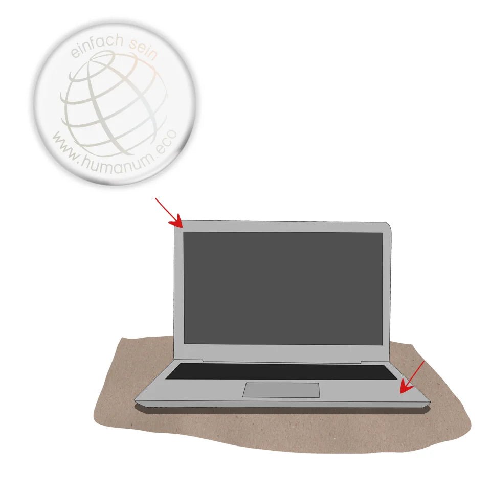 Pad Silber - Laptop Chip - Elektrosmog Humanum Kornkammer Natur Anwendung Beispiel