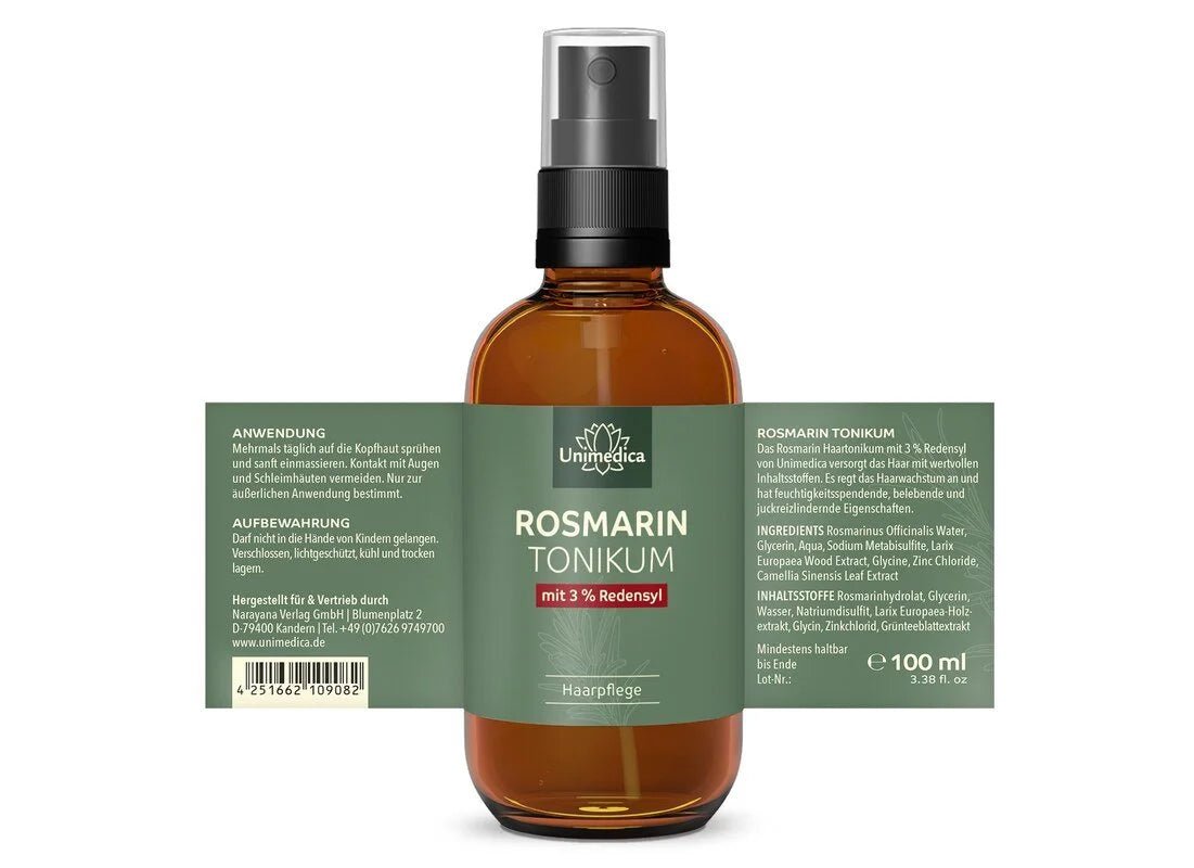 Rosmarin Haartonikum mit 3 % Redensyl 100 ml - Etikett