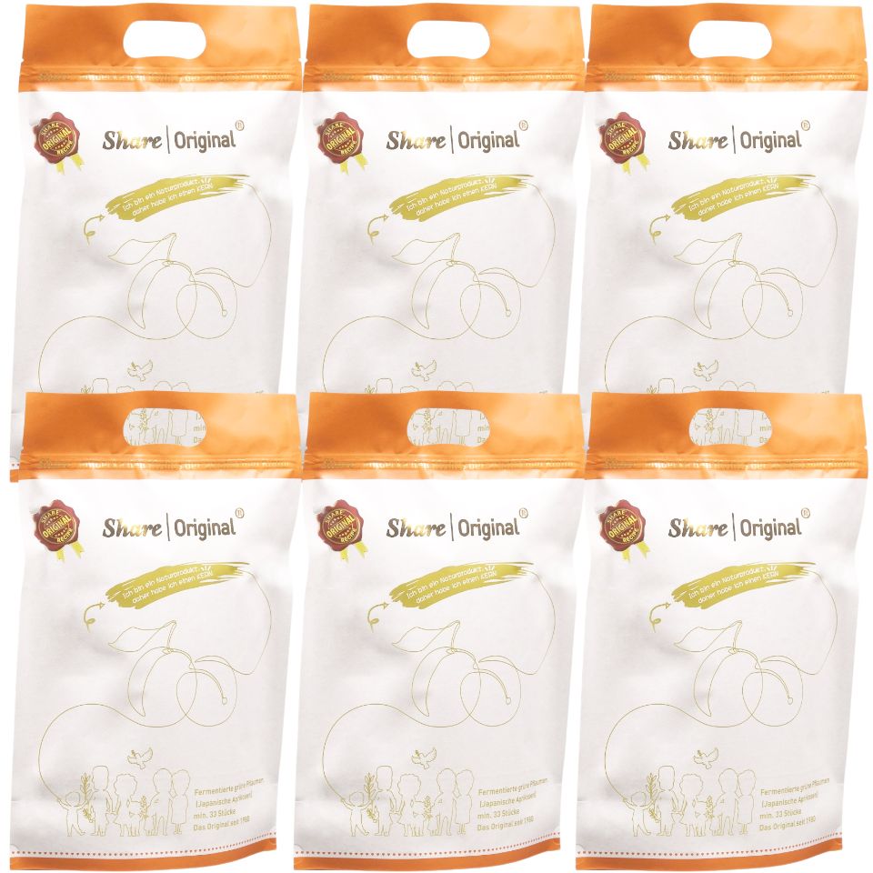 Share Original Japanische Aprikose (fermentierte grüne Pflaume) - Nahrungsergänzung Share Kornkammer Natur 6x500g