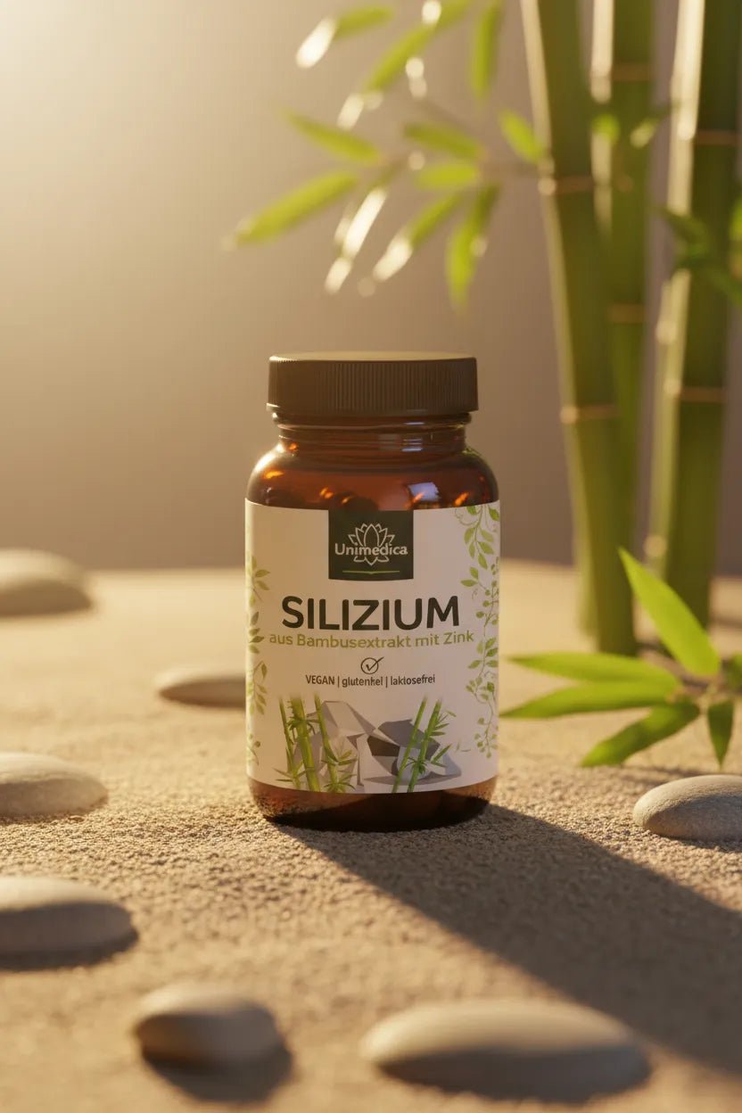 Silizium aus Bambusextrakt mit Zink - 250 mg pro Tagesdosis - 60 Kapseln - Nahrungsergänzung Unimedica Kornkammer Natur