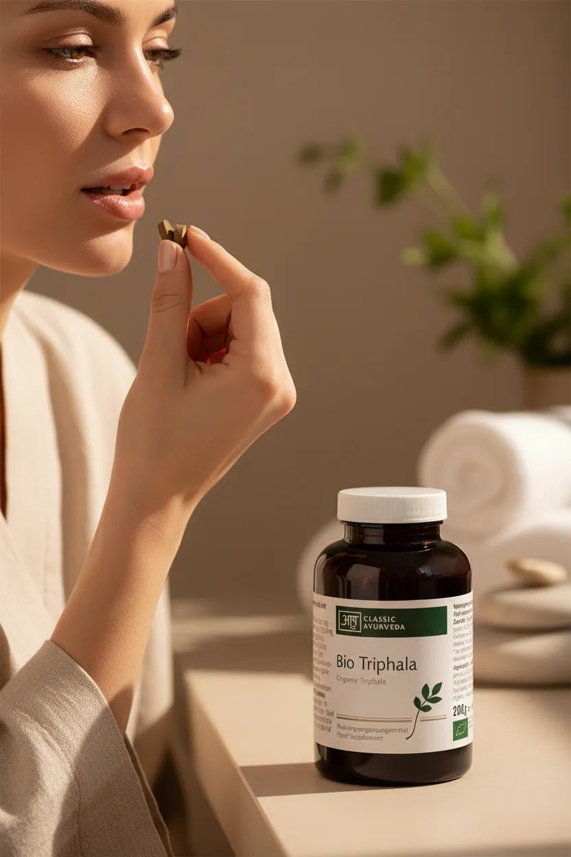 Triphala Bio Tabletten - 200g von Classic Ayurveda - Nahrungsergänzung - Classic Ayurveda - Kornkammer Natur - Frau