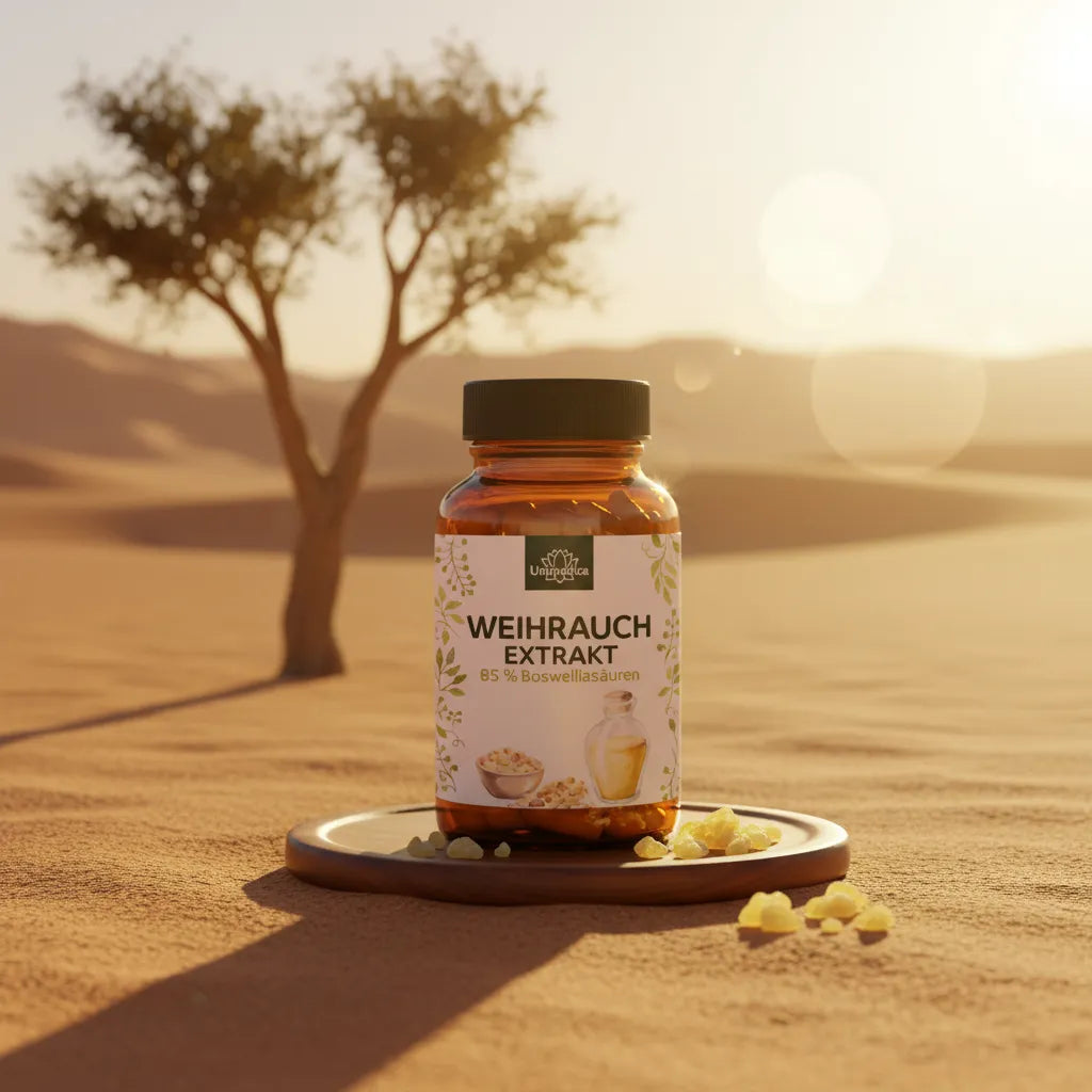 Weihrauch Extrakt - Boswellia serrata - 638 mg pro Tagesdosis (2 Kapseln) - von Unimedica -Kornkammer Natur