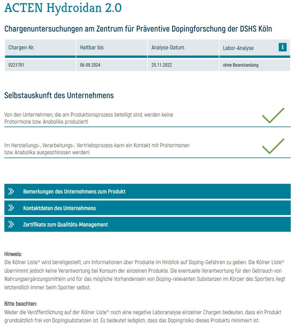 ACTEN Gel - Kollagen - Peptide mit Vitamin C & Zink für Gelenke und Knochen - NahrungsergänzungActen AG Kornkammer Natur