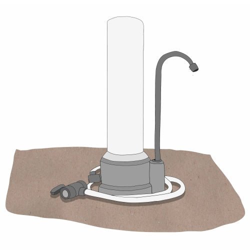 Trinkwasserfilter Modell Auftisch ohne Filterpatrone zum Filtern von Wasser - HaushaltHumanum Kornkammer Natur