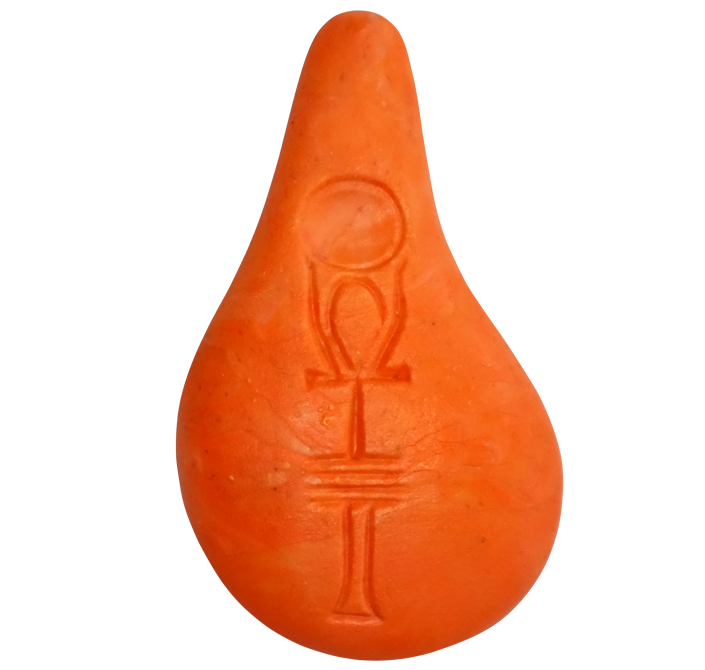 Mandarin farbener Stein